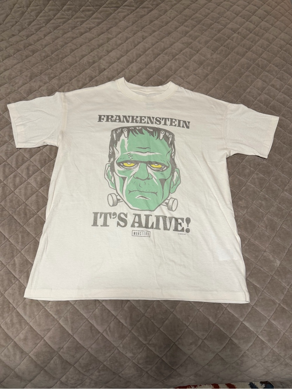 American Eagle Oversized Frankenstein Halloween Graphic T-Shirt